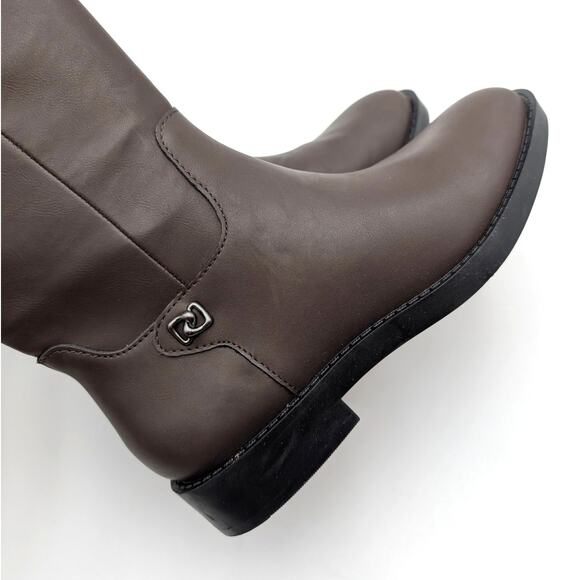 Aerosoles Taba Knee High Boots Side Zip Women's Dark Brown Size US5M EU36 - Picture 11 of 13